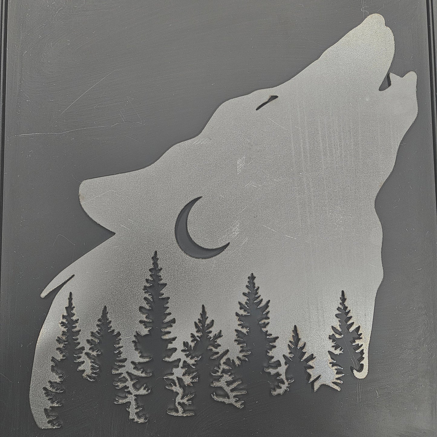 Wolf Head Silhouette Laser Artwork, Wall Hanging, Custom gift for Nature Lover