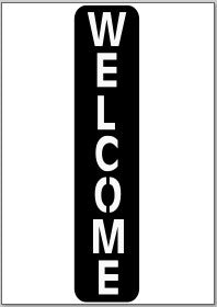 Welcome sign laser cut in Stainless-Brushed or Raw Steel