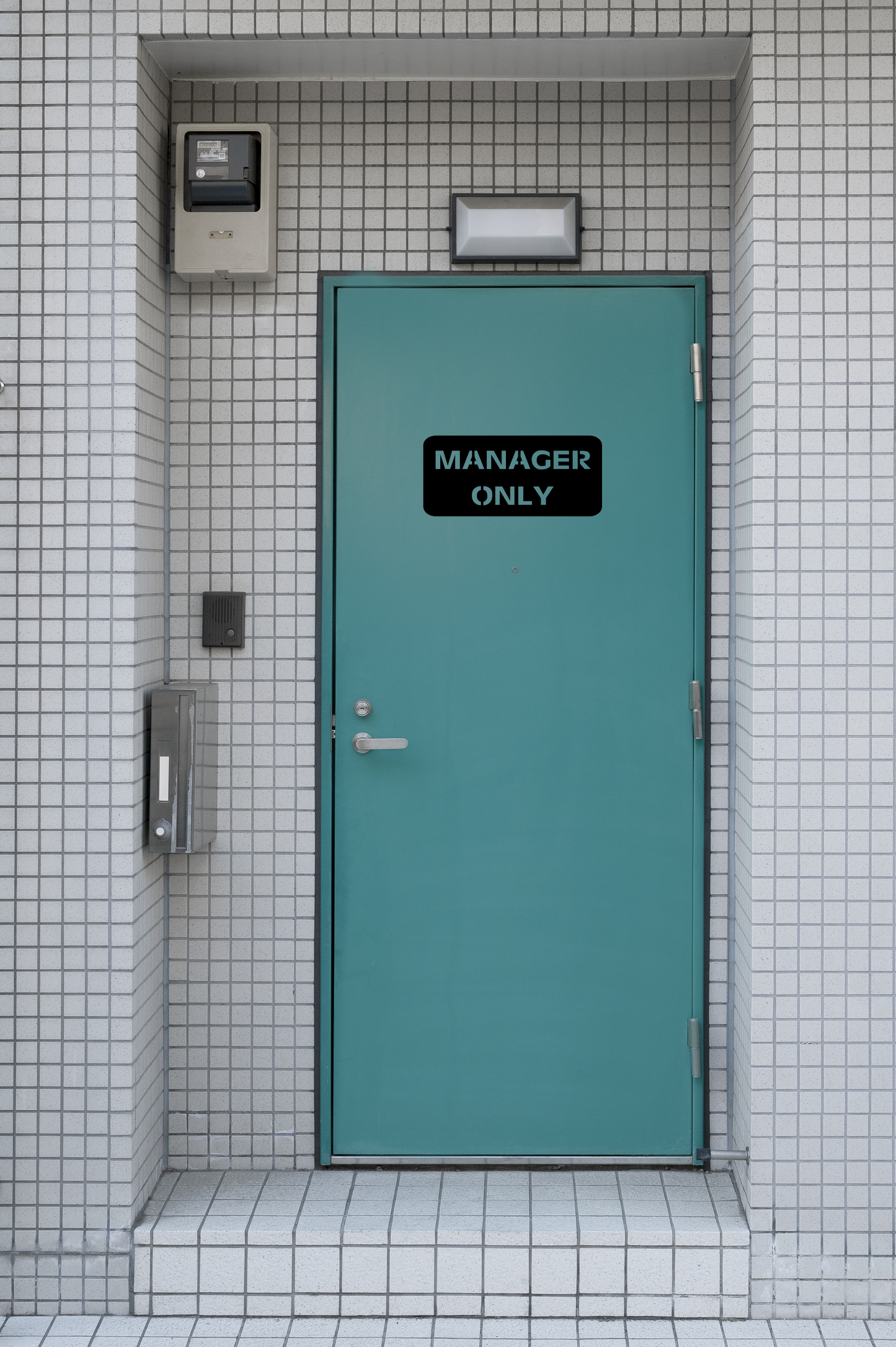 Manager Only Laser Cut Metal Sign in Stainless-Brushed or Raw Steel
