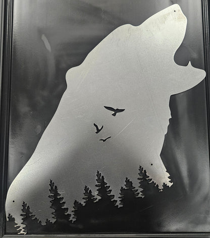 Bear Head Laser Cut Wall Artwork, Custom Gift for Nature Lover