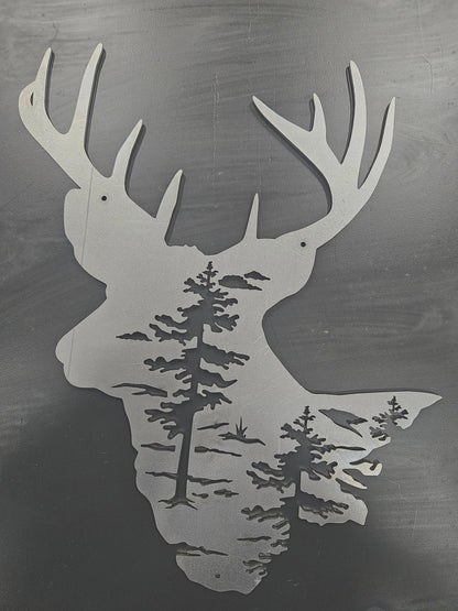 Laser Art Deer Head Wall Artwork, custom laser artwork