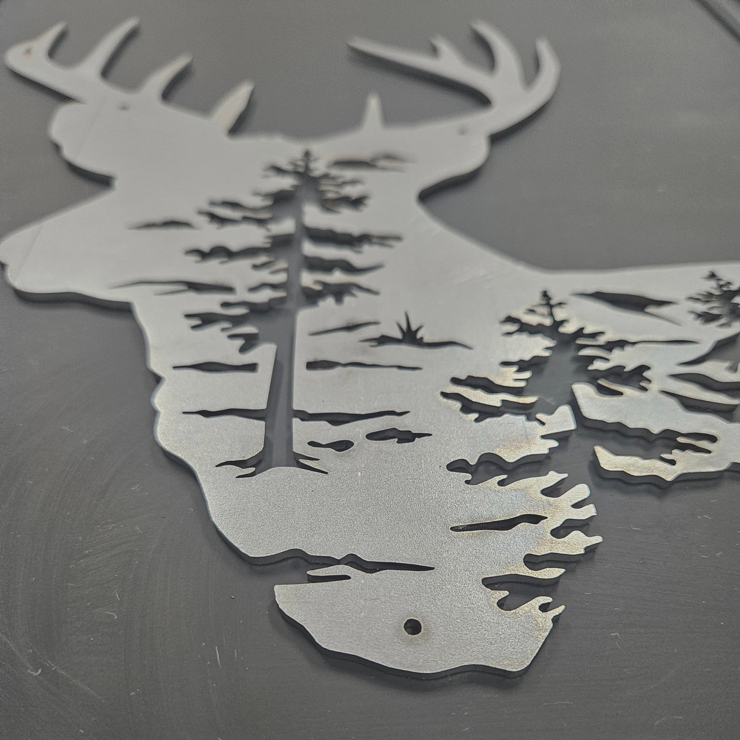 Laser Art Deer Head Wall Artwork, custom laser artwork