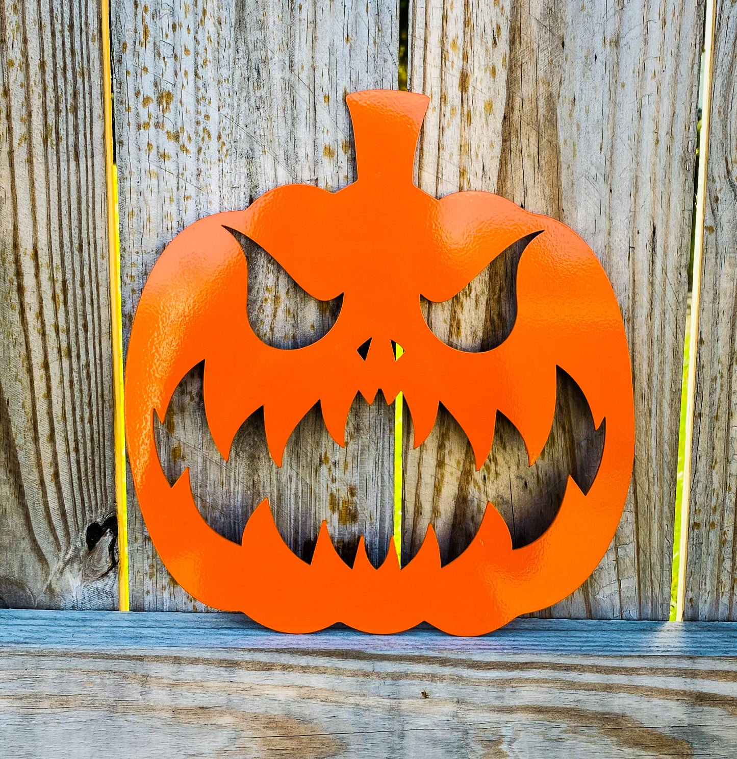 Metal, Laser Cust, Scary Jack-o-Lantern Wall Artwork- Option C