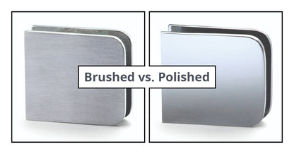 Visual representation between brushed steel and polished.  we offer brushed to remove the super shiny aspect