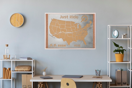 US map corkboard, custom gift, corkboard, laser art