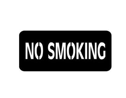 NO SMOKING laser cut metal sign in Stainless-Brushed or Raw Steel