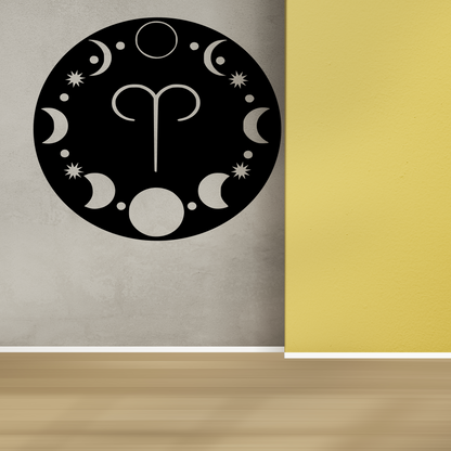 Aries Laser Art Wall Art, Astrological Sign wall sign