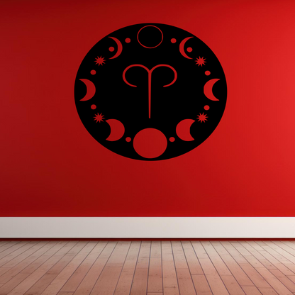 Aries Laser Art Wall Art, Astrological Sign wall sign