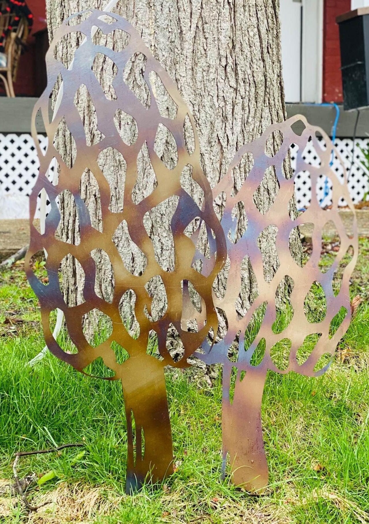 Yard Stake Mystical Morels: Laser-Cut