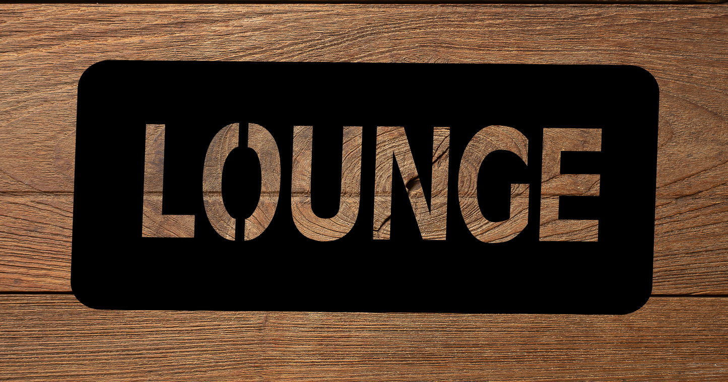 Lounge Laser Cut Wall Sign