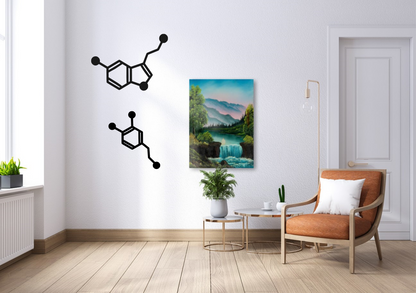 Serotonin Molecule Laser Cut Wall Art