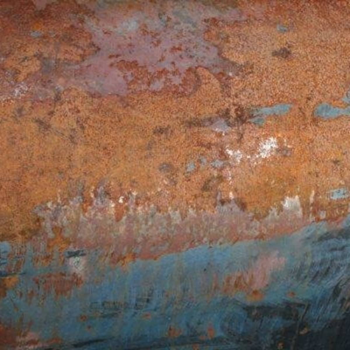 visual representation of what oxidized looks like.  looks like rust without the actual long process