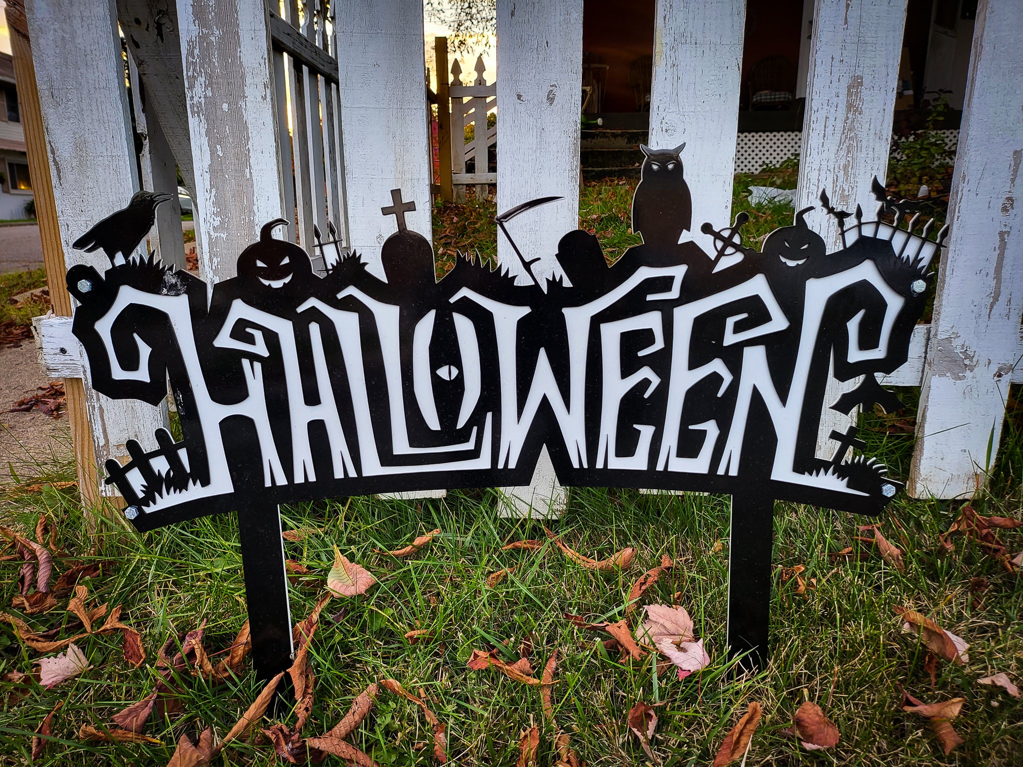 Metal Halloween Sign Double Layer Laser Cut Detailed – WeldingImprovement