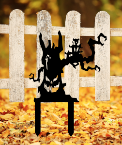 Halloween Evil Tree Metal Yard Stake Laser Cut Decoration