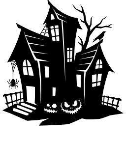 Spooky Halloween House Mansion, Metal Wall Sign Laser Cut, Custom, Gift